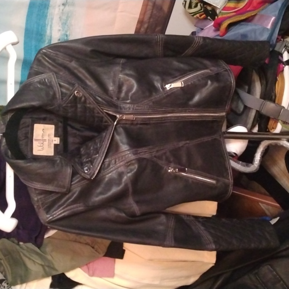 Wilson's Vintage USA women's black leather jacket size Medium